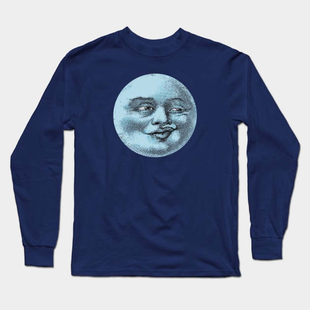 Blue Moon 1 Long Sleeve T-Shirt by Midcenturydave